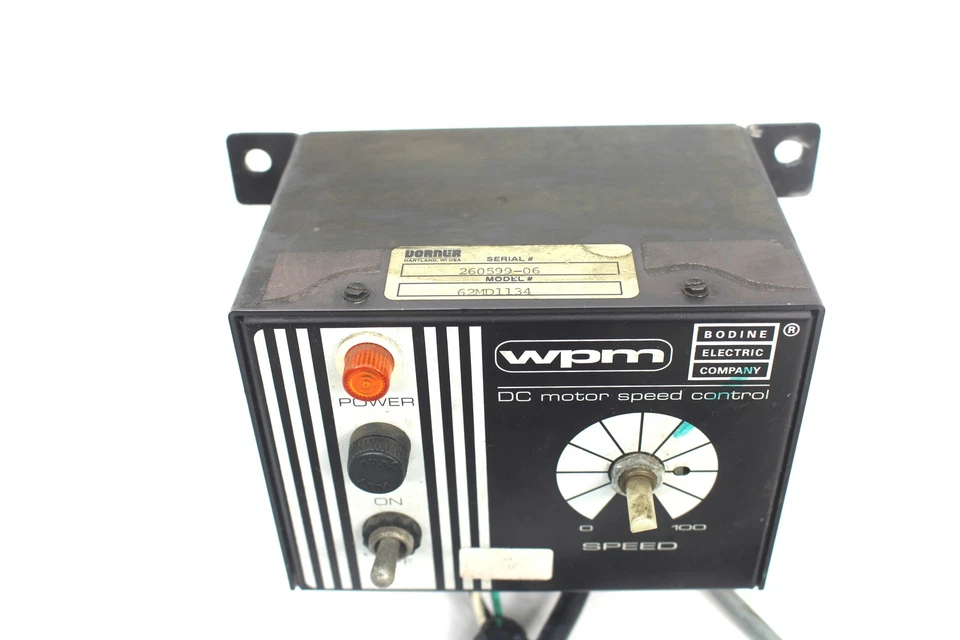 Bodine Electric Co. WPM 260599-06 DC Motor Speed Control (NO KNOB) - Image 3 of 4