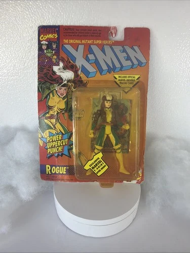 X Men Marvel Comics Rogue- Vintage 1994 Toy Biz Action Figure On Card Box Damage