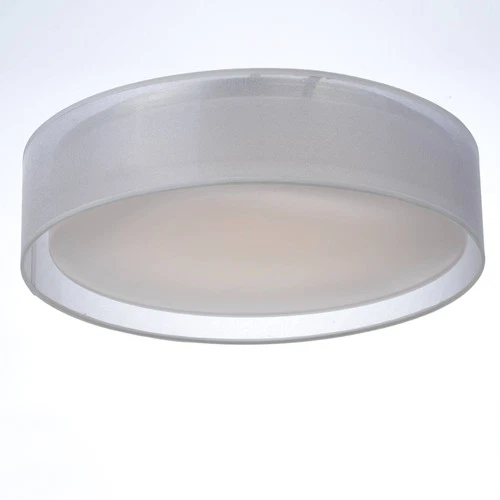 Maxim Prime 16" Wide White Organza Drum LED Ceiling Light - Picture 4 of 6