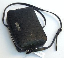 GUESS HENSLEY MINI CROSSBODY SHOULDER X-BODY BAG BLACK LOGO AUTHENTIC NEW