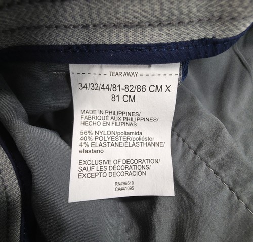 Under Armour Pants 34x32 Blue Chino Grip Waist Golf Tapered Limited Use - Picture 11 of 11