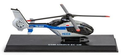 Hubschrauber Polizei polnischer Airbus EC135 Modell Spielzeug Diecast Maßstab 1:100 Daffi
