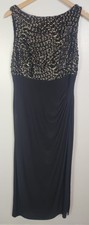 Lauren Ralph Lauren Women's Sz. 12 Black/Gold Sequin Top Maxi Sleeveless Dress