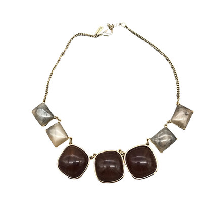 The Limited Chunky Brown and Gray Gold Tone Necklace S