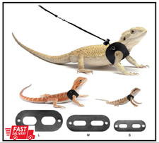 Bearded Dragon Harness and Leash Adjustable Leather Lizard Reptiles