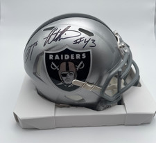 OAKLAND RAIDERS GEORGE ATKINSON #43 SIGNED RIDDELL MINI HELMET SB XI CHAMPS