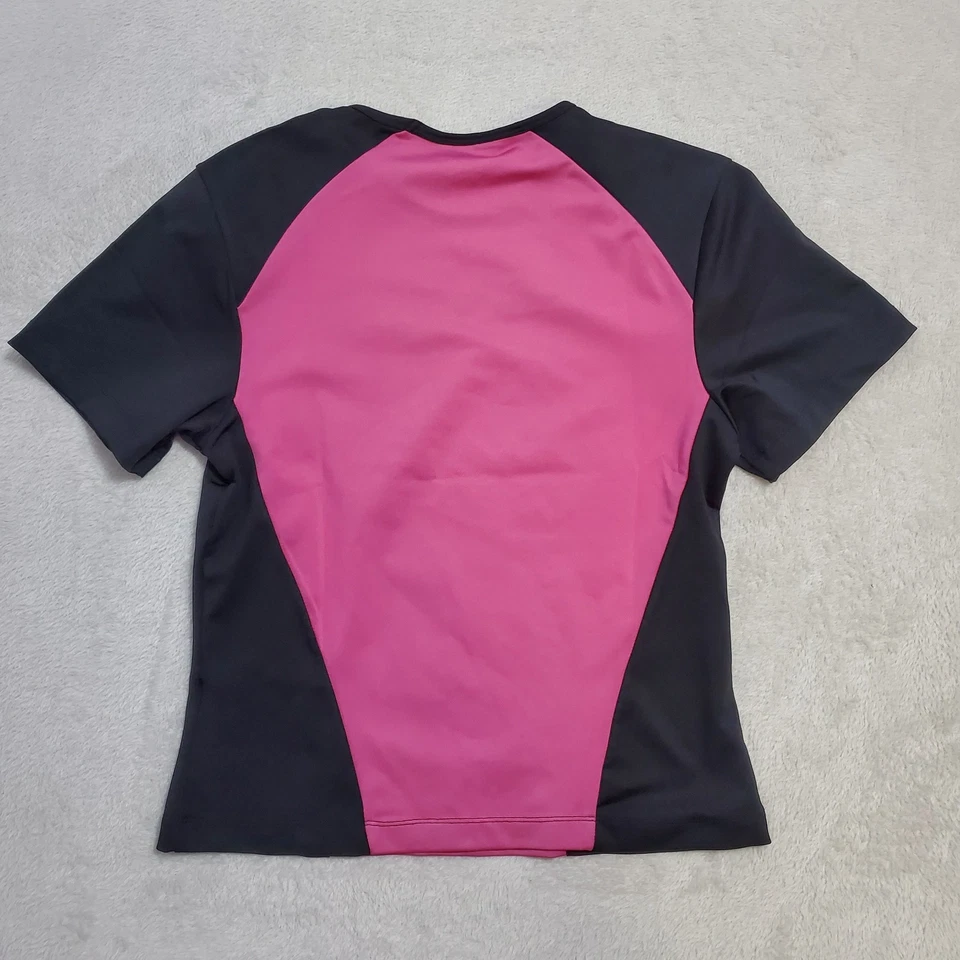 Ryka Active Top Women M Pink Black Short Sleeve Crew Neck Stretch Running - Image 2 of 4