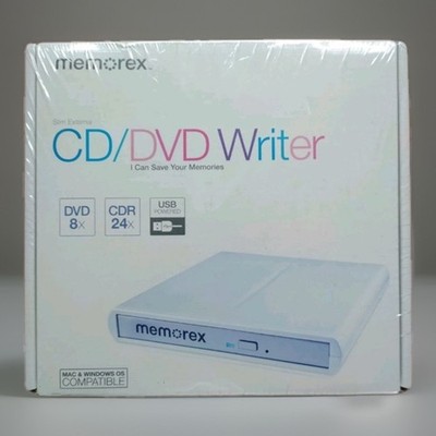MEMOREX CD/DVD Writer Burner Slim External 8X DVD 24X CDR USB Powered | NEW!!!