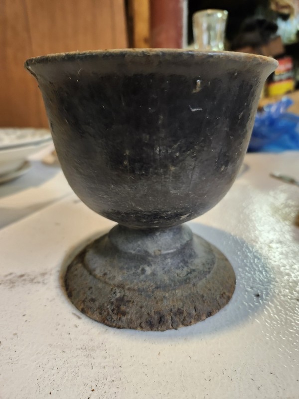 Antique Cast Iron Mortar  Apothecary Heavy