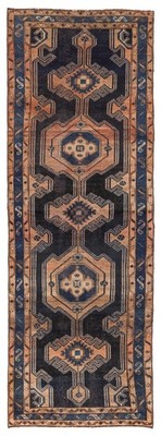 3'3'' x 9'10'' Vintage Hand-knotted Runner Rug Traditional Oriental Wool Carpet