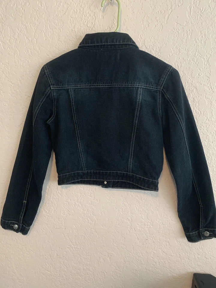 Angel Premium Jean Dk Wash Blue Denim Western Jacket Size Small - Image 3 of 4