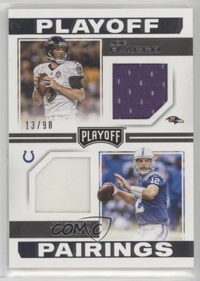 2016 Panini Playoff Pairings Memorabilia 13/90 Andrew Luck Joe Flacco 11z5