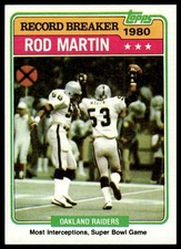 1981 Topps #334 Rod Martin Oakland Raiders