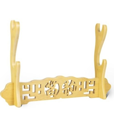 Bamboo Flute Display Stand Flute Stand Musical Instrument Wood Color - 2 Layer