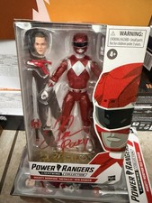 Power Rangers Lightning Collection Mighty Morphin Metallic Red Ranger SIGNED