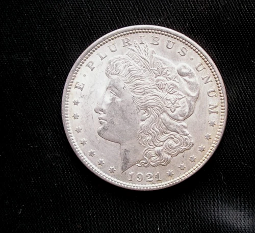 1921-P Morgan silver dollar  AU