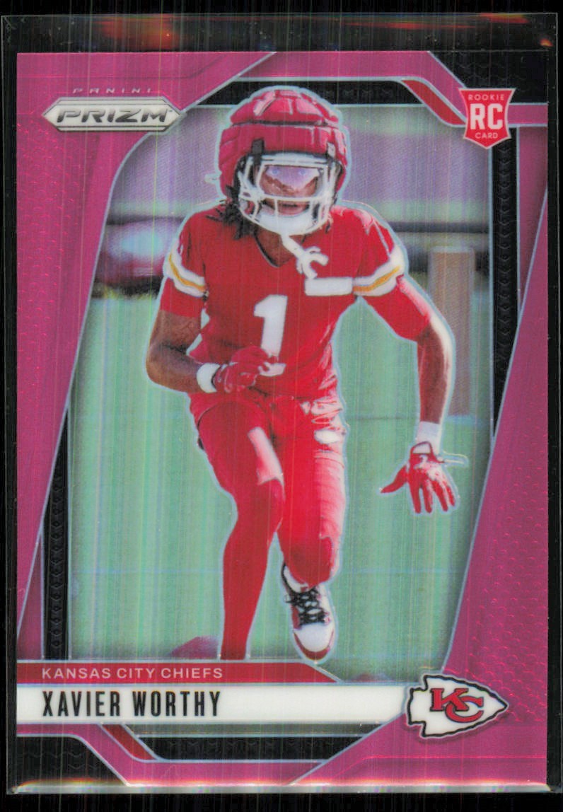 2024 Panini Prizm Pink Xavier Worthy Rookie Chiefs #399