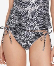  20 Salt  Cove Juniors Simple Scale Side-Tie Bikini Bottoms Black Size Small