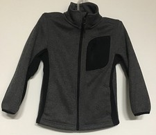 Reebok Boys Black Grey Size 7 Long Sleeve Zippered Jacket