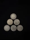 Morgan Silver Dollars Lot of 6 Circulated $1 Coins 0.9 Fineness Various Dates