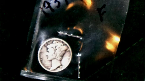 1934-D  SILVER MERCURY DIME - GRADES "FINE"