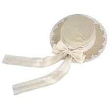 Lace Pastoral Straw Hat Parent-Children Bonnet Hat Gorgeous Lolitas Flatted Hat