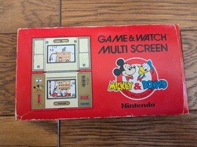 NINTENDO GAME & And Watch Mickey & Donald w/ BOX & Manual Booklet 1982 JAPAN