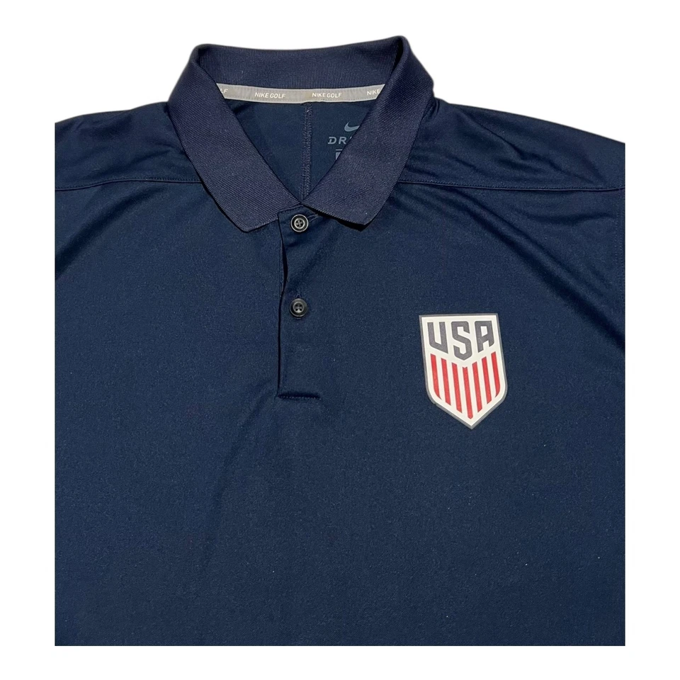 Camisa polo Nike Golf Para hombre Grande Dri-FIT EE. UU. Equipo Rendimiento Patriótico Foto 2 de 4