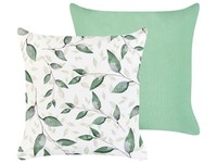 Gartenkissen 2Er Set GrüN 45X45 Cm Wasserabweisend Pflanzenmotiv Flyleaf