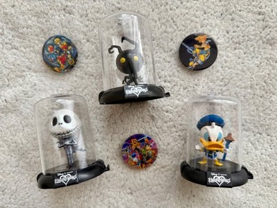 Kingdom Hearts 3x Domez Figuren + 3x Pins - Jack Skellington, Donald, Shadow