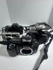 Camera Lot Bundle Of 5 Canon, Nikon, Fuji All Power On