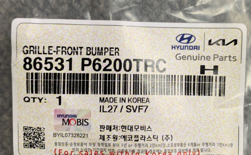 OEM 86531-P6200TRC GRILLE-FRONT BUMPER Black for Hyundai Santa Fe MX5 ...