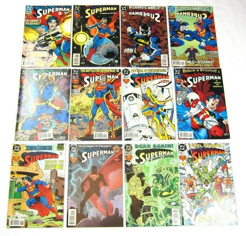 Lot 12 Vintage 1994 Superman Comic Books DC Comics 86 87 88 89 90 91 92 93 94