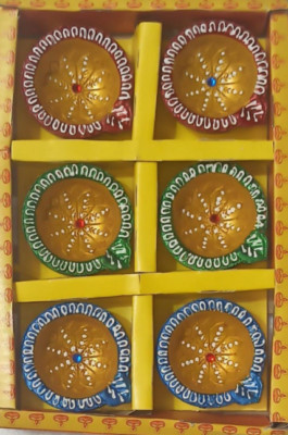 Avador  18pc Handmade Clay Diya Indian Puja Oil Lamp, Mitti Diya for Diwali D-13