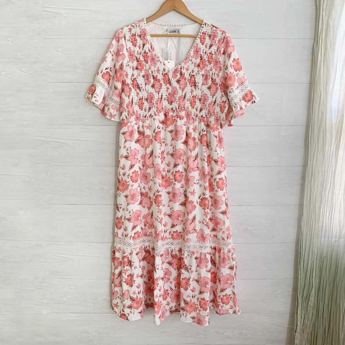 grace karin pink dress NWT GRACE KARIN Women's Tweed Pink Dress Short Sleeve SZ 14
