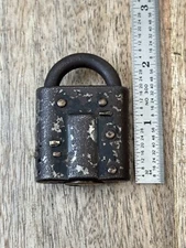 Vintage Antique Old Small Eagle Padlock Lock No Key