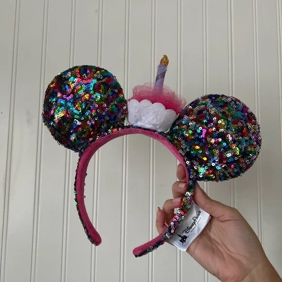 Happy Birthday Cupcake Cake  // Disney Parks Minnie Mickey Ears Headband Happy Birthday Disney Parks Minnie Mickey Ears cupcake cake  main image 4