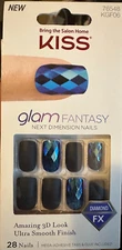 Kiss Nails Gel Fantasy Medium Blue 3D Diamond FX