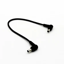 Right-Angle DC Power 5.5mm x 2.5mm Male to 5.5 x 2.5mm Male Extension Cable