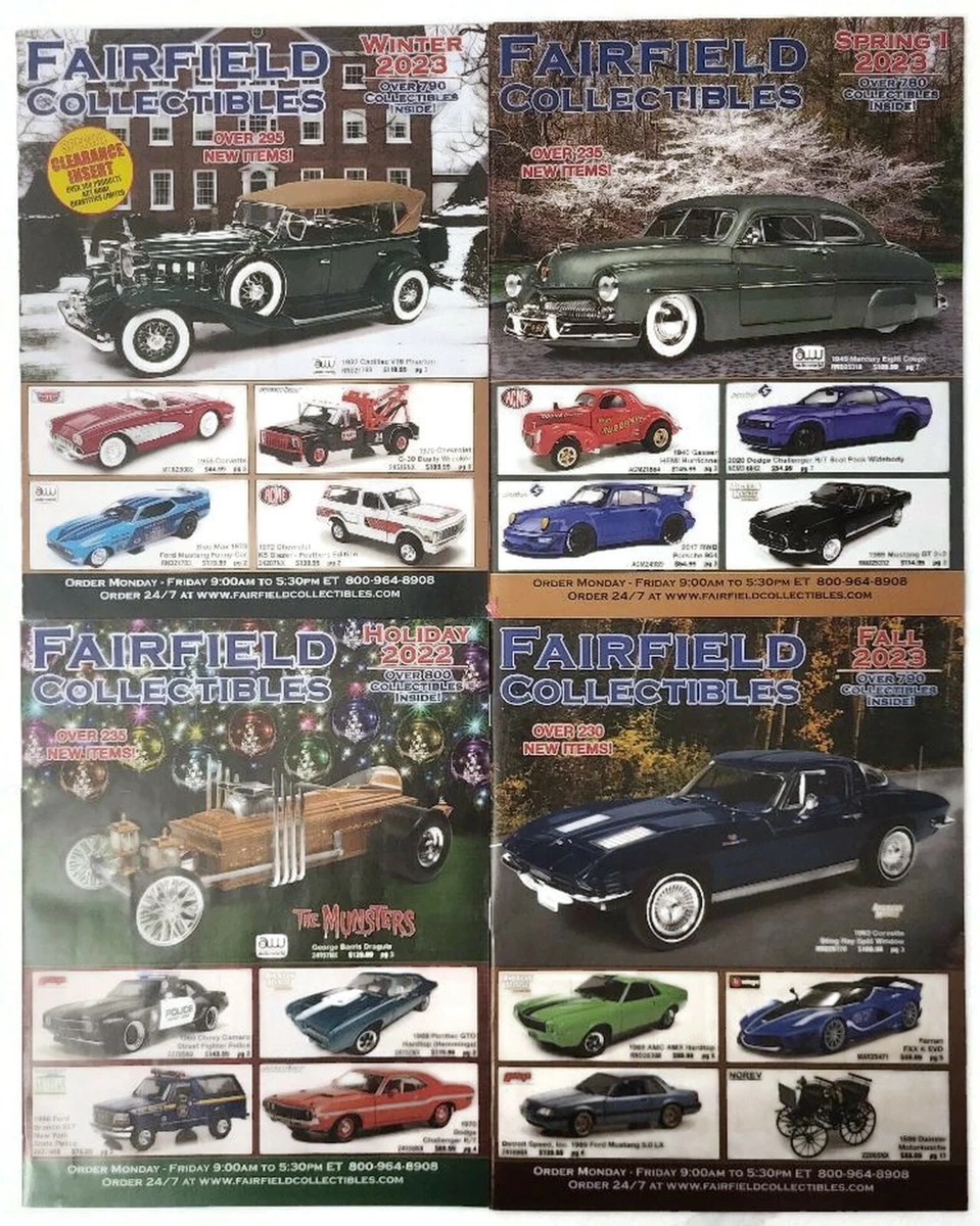 12 FAIRFIELD COLLECTIBLES DIECAST CATALOG LOT 2022 2024 CARS TRUCKS MILITARY