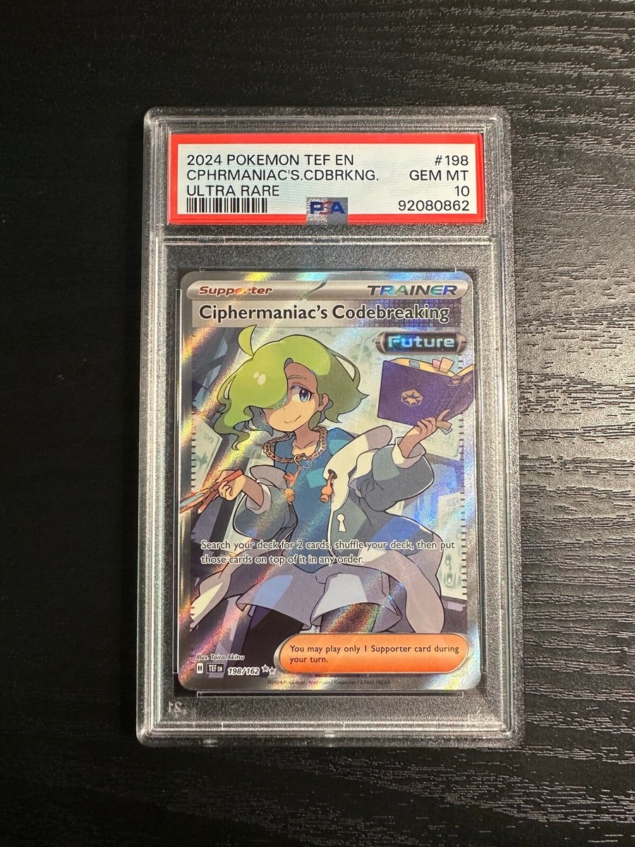 PSA 10 Pokemon - Ciphermaniac's Codebreaking Full Art - 198 PSA 10 Pokemon - Ciphermaniac's Codebreaking Full Art - 198
