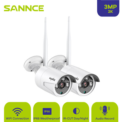 SANNCE 3MP Wireless Security Camera Video IP Network Outdoor CCTV Night Vision