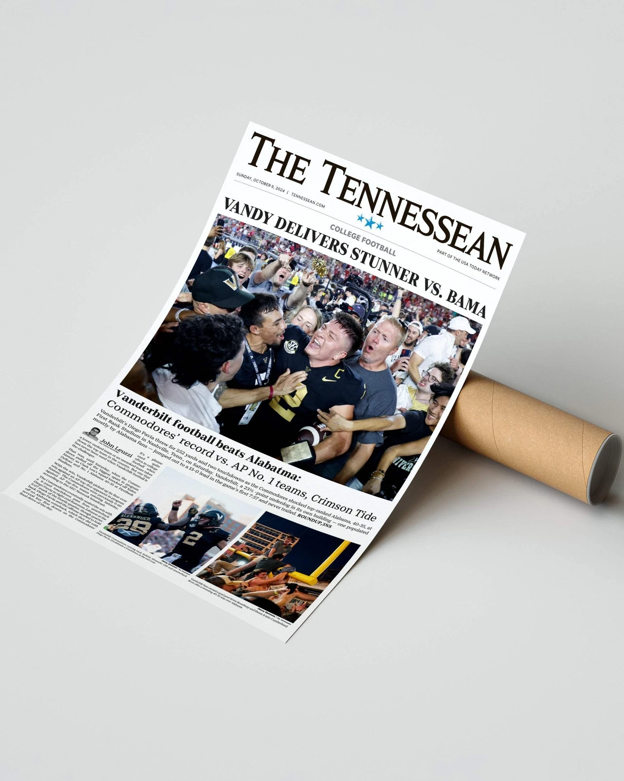 2024 Vanderbilt Commodores' Historic Triumph Over No. 1 Albm - UnFramed