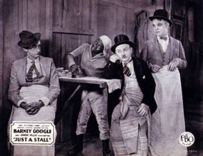 Just A Stall Us Lobby Card Barney Hellum 1929 Old Movie Photo