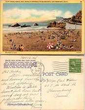 California CA Cliff House Seal Rocks Golden Gate Beach Postcard