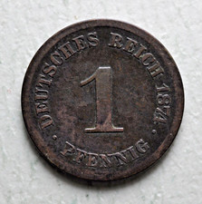 1874 A Germany German Reich 1 Pfennig