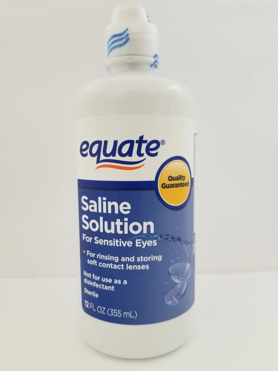 Equate Saline Solution For Sensitive Eyes Sterile 12oz 3PK Exp 7/24+