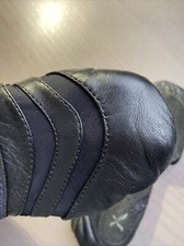 Capezio Black Leather Elastic Stretch Ballet Shoes Size 7 1/2