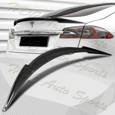 For 2012-2024 Tesla Model S V-Style Real Carbon Fiber Rear Trunk Spoiler Wing