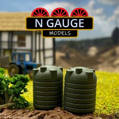 LACKIERT - N Maßstab Stärke 1:148 Wassersilotank (Bauernhof Hintergrund Kraftstoff 1:160)